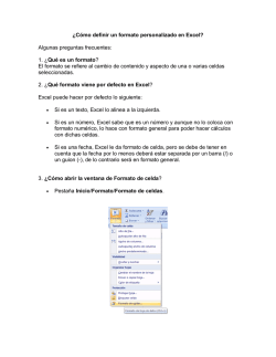 &iquest;C&oacute;mo definir un formato personalizado en Excel? Algunas