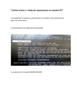 *&iquest;C&oacute;mo entrar a modo de reparaciones en nuestra PC? - Inicio