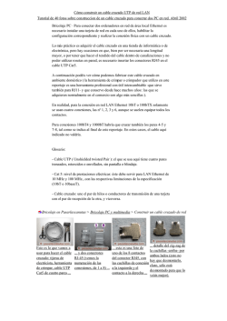 C&oacute;mo construir un cable cruzado UTP de red LAN Tutorial de 40