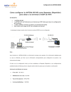 C&oacute;mo configurar la ANTENA 801ND como Repeater (Repetidor