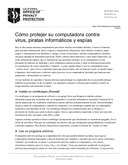C&oacute;mo protejer su computadora contra virus, piratas inform&aacute;ticos y