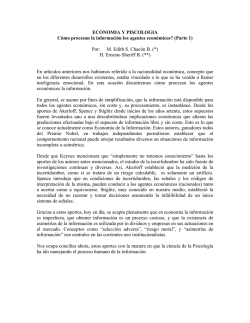 ECONOMIA Y PISCOLOGIA C&oacute;mo procesan la informaci&oacute;n - Inicio