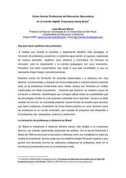 C&oacute;mo formar Profesores de Educaci&oacute;n Secundaria - ECA