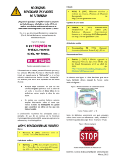 se original: referencia las fuentes de tu trabajo &iquest;c&oacute;mo - Tecsup