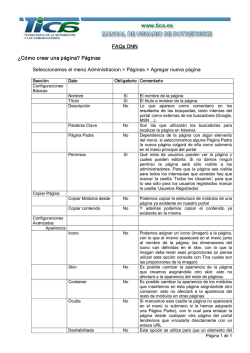 FAQs DNN &iquest;C&oacute;mo crear una p&aacute;gina? P&aacute;ginas - Virtual Factory