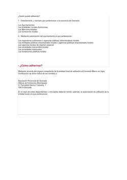 &bull; &iquest;C&oacute;mo adherirse? - Diputaci&oacute;n de Granada