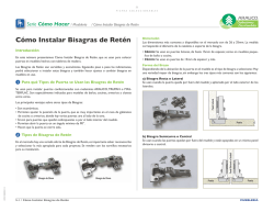C&oacute;mo Instalar Bisagras de Ret&eacute;n - Arauco Soluciones
