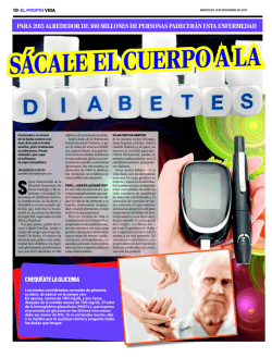 &iquest;C&Oacute;MO S&Eacute; SI T CHEQU&Eacute;ATE LA GLICEMIA