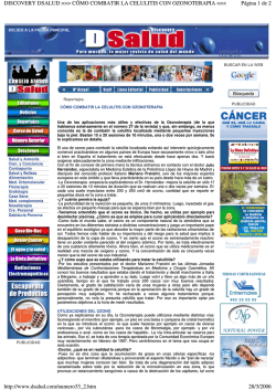 P&aacute;gina 1 de 2 DISCOVERY DSALUD  C&Oacute;MO COMBATIR LA
