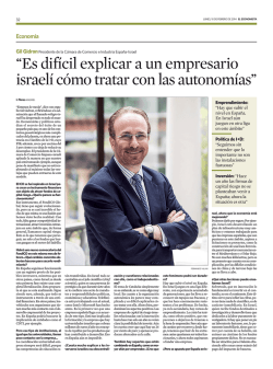 &ldquo;Es dif&iacute;cil explicar a un empresario israel&iacute; c&oacute;mo - C&aacute;mara Zaragoza