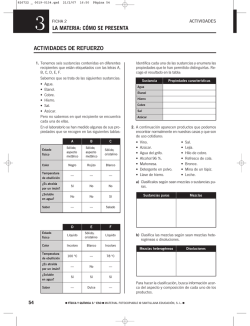LA MATERIA: C&Oacute;MO SE PRESENTA ACTIVIDADES DE REFUERZO