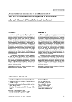 revisiones0 &iquest;C&oacute;mo validar un instrumento de medida de la - RECyT