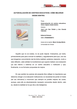 AUTOEVALUACI&Oacute;N DE CENTROS EDUCATIVOS. C&Oacute;MO - Adide