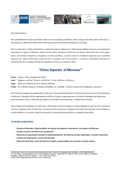 &ldquo;C&oacute;mo Exportar al Mercosur&rdquo; - AHK Venezuela