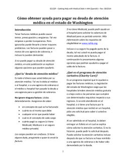 C&oacute;mo obtener ayuda para pagar su deuda de atenci&oacute;n m&eacute;dica en