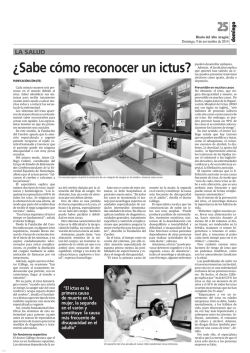 &iquest;Sabe c&oacute;mo reconocer un ictus? - Unizar