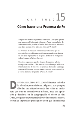 C&oacute;mo hacer una Promesa de Fe - conciencia misionera