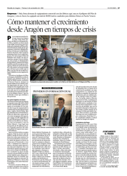 C&oacute;mo mantener el crecimiento desde Arag&oacute;n en tiempos de crisis