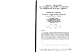 Internet y Deliberaci&oacute;n. Dos ideas para comprender c&oacute;mo - CSIC