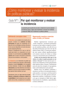 &iquest;C&oacute;mo monitorear y evaluar la incidencia en pol&iacute;ticas p&uacute;blicas?