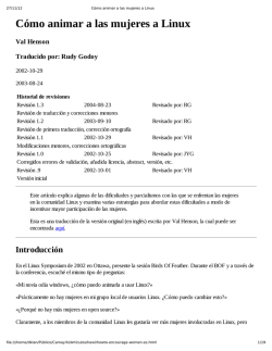C&oacute;mo animar a las mujeres a Linux - Fundaci&oacute;n Casa del Bosque