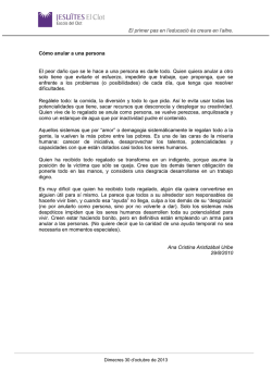 El primer pas en l'educaci&oacute; &eacute;s creure en l'altre. C&oacute;mo anular a - Inici