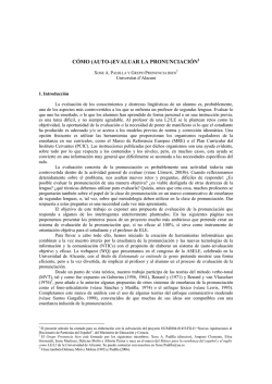454 C&Oacute;MO (AUTO-)EVALUAR LA PRONUNCIACI&Oacute;N