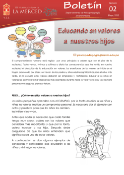 PERO... &iquest;C&oacute;mo ense&ntilde;ar valores a nuestros hijos? Los ni&ntilde;os
