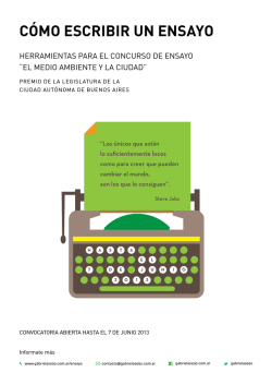 C&oacute;mo esCribir un ensayo - Gabriela Seijo