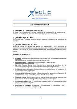 &bull; &iquest;Qu&eacute; es El Costo Por Impresi&oacute;n? &bull; &iquest;Qu&eacute; incluye el CPI? &bull; &iquest;C&oacute;mo
