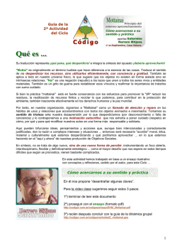 1 Gu&iacute;a de la 2&ordf; Actividad del Ciclo C&oacute;mo acercarnos a - C&oacute;digo R