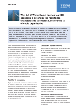 Web 2.0 @ Work: C&oacute;mo pueden los CIO contribuir a potenciar - IBM