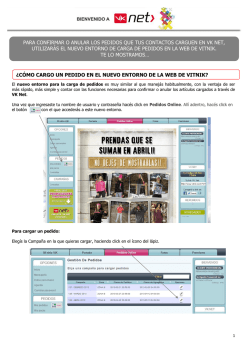 &iquest;C&Oacute;MO CARGO UN PEDIDO EN EL NUEVO - Vitnik.com