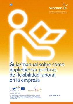 Gu&iacute;a/manual sobre c&oacute;mo implementar pol&iacute;ticas de flexibilidad