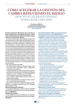 c&oacute;mo acelerar la GestI&oacute;n del cambIo, reducIendo el rIesGo - adiese
