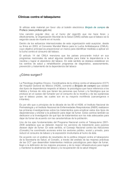 Cl&iacute;nicas contra el tabaquismo &iquest;C&oacute;mo surgen? - Profeco