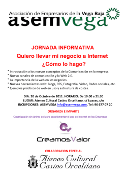 Quiero llevar mi negocio a Internet &iquest;C&oacute;mo lo hago? - Ayuntamiento