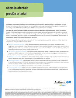 C&oacute;mo lo afectala presi&oacute;n arterial - Time Well Spent - Anthem