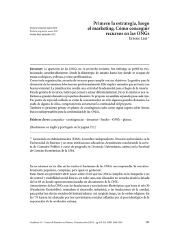 Primero la estrategia, luego el marketing. C&oacute;mo conseguir - SciELO