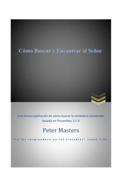 C&oacute;mo Buscar Y Encontrar Al Se&ntilde;or - Columna Y Baluarte De La