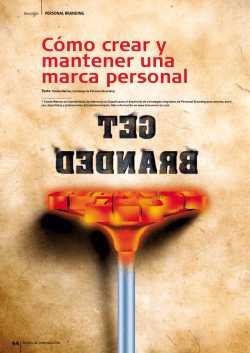 C&oacute;mo crear y mantener una marca personal