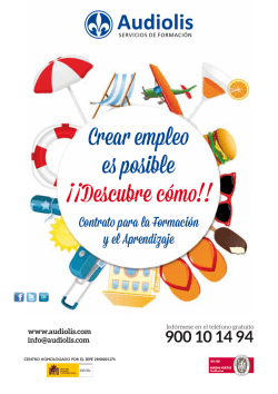 Crear empleo es posible &iexcl;&iexcl;Descubre c&oacute;mo!! - Audiolis