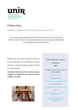 C&oacute;mo citar - Blogs UNIR - Universidad Internacional de La Rioja