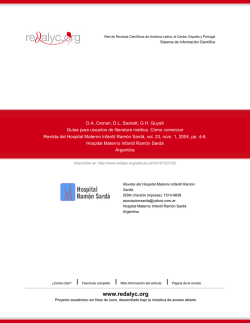 Redalyc.Gu&iacute;as para usuarios de literatura m&eacute;dica. C&oacute;mo comenzar