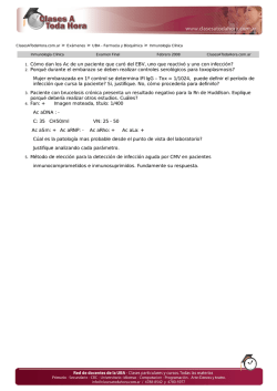 1. C&oacute;mo dan los Ac de un paciente que cur&oacute; del EBV, uno que