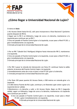 &iquest;C&oacute;mo llegar a Universidad Nacional de Luj&aacute;n?