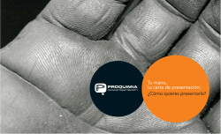 Tu mano, tu carta de presentaci&oacute;n