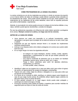 C&Oacute;MO PROTEGERNOS DE LA CENIZA VOLC&Aacute;NICA La ceniza