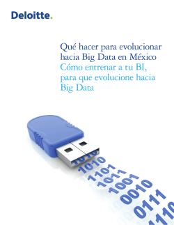 Qu&eacute; hacer para evolucionar hacia Big Data en M&eacute;xico C&oacute;mo