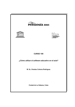 CURSO 100 &iquest;C&oacute;mo utilizar el software educativo en el aula?
